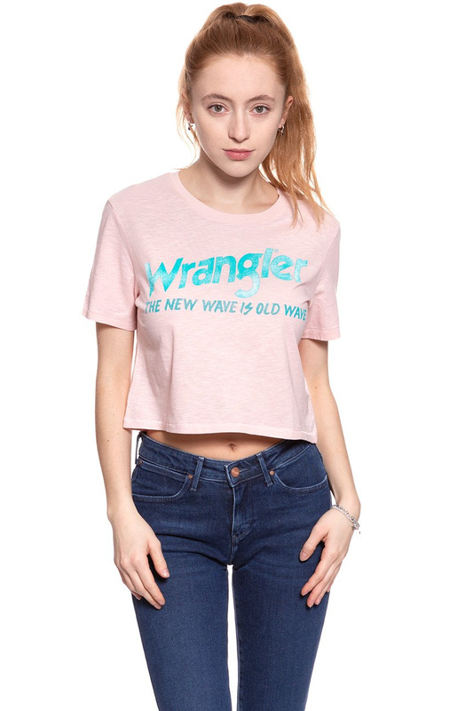 WRANGLER T SHIRT DAMSKI CROP TEE CHALK PINK W7382EAWG 112131027