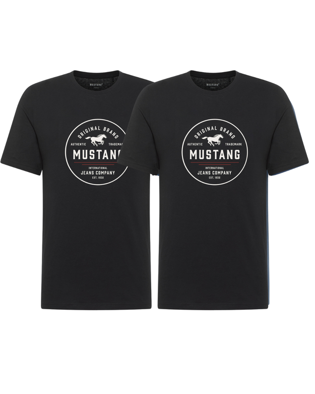2 - PAK Męski T-Shirt Mustang Style Alex Black 1017333 4142