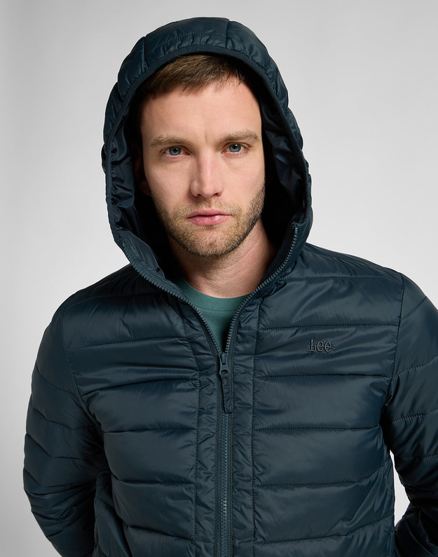 LEE MĘSKA KURTKA ZIMOWA LEE PUFFER JACKET CHARCOAL 112355704