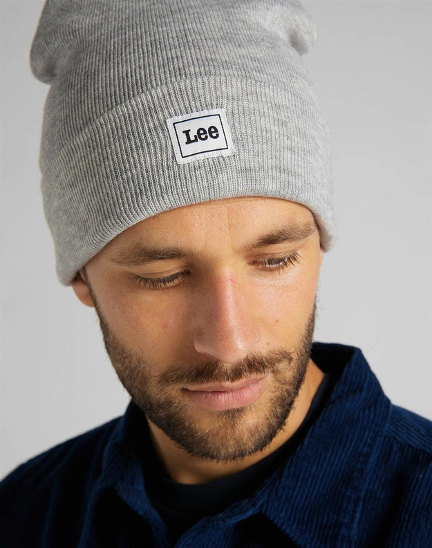 LEE CORE BEANIE SHARP GREY MELE LG054003 112124800