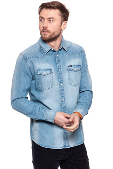WRANGLER WESTERN DENIM SHIRT VINTAGE INDIGO W59731DZ8 112129827