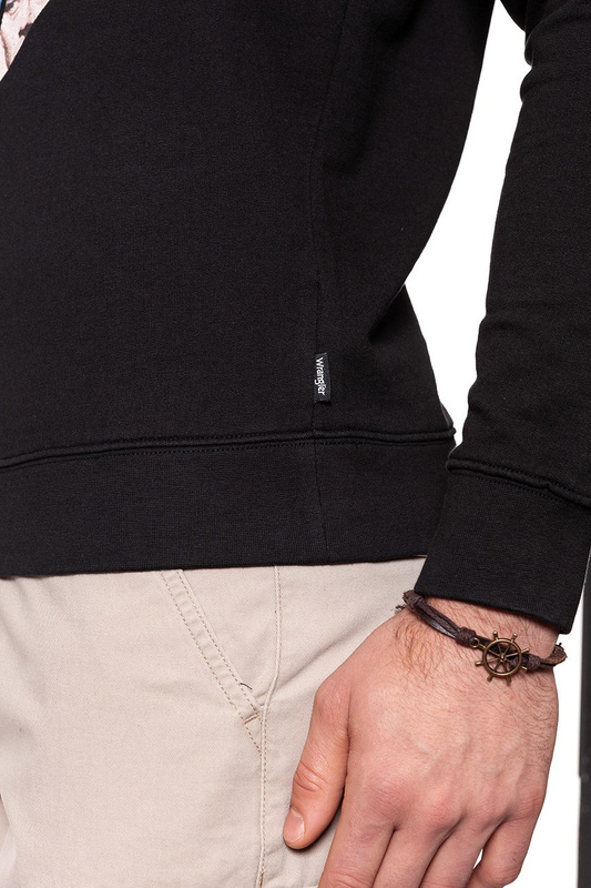 BLUZA WRANGLER MĘSKA SLABBINK SWEAT BLACK W6555HP01 112130565
