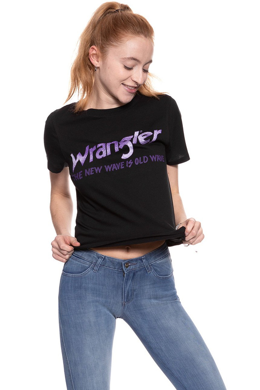 WRANGLER OLD WAVE TEE BLACK W7383EV01 112131031