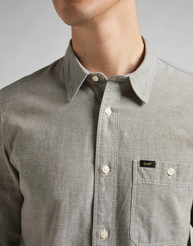 LEE LEESURE SHIRT MĘSKA KOSZULA MATERIAŁOWA BRINDLE GREEN L66NORUA 112145385