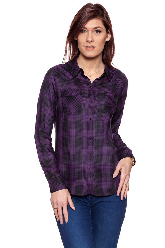 WRANGLER L/S WESTERN SHIRT PURPLE VELVET W5045CBSL