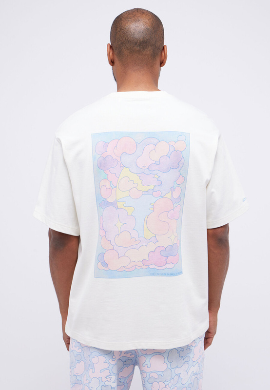 Męski T-shirt MUSTANG Unisex T-Shirt Collab Whisper White 1014956 2013