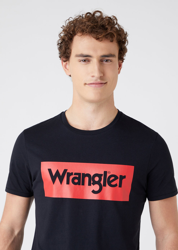 WRANGLER LOGO TEE MĘSKI T-SHIRT KOSZULKA LOGO NADRUK BLACK W7MSD3100 112142861