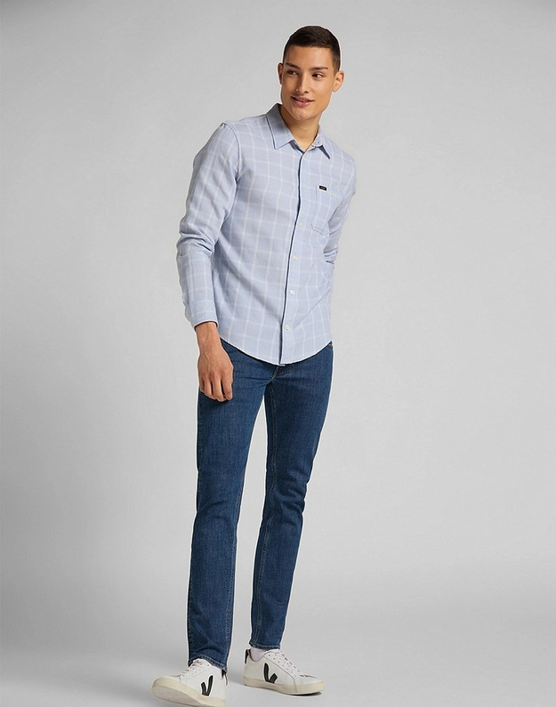 MĘSKA KOSZULA MATERIAŁOWA LEE ONE POCKET SHIRT TIDE BLUE L66NKTQK 112116592