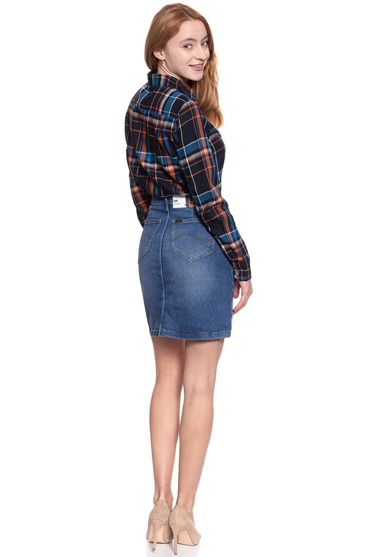 SPÓDNICA JEANSOWA LEE A LINE SKIRT BLUE DROP L38NROEM 112108295