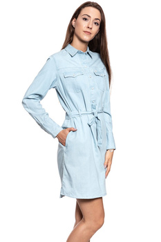 DAMSKA SUKIENKA LEE DENIM DRESS FADED BLUE L50ZBISQ 112111459