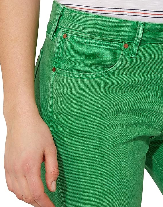 WRANGLER CROPPED STRAIGHT DAMSKIE SPODNIE JEANSOWE GREEN W229DM121