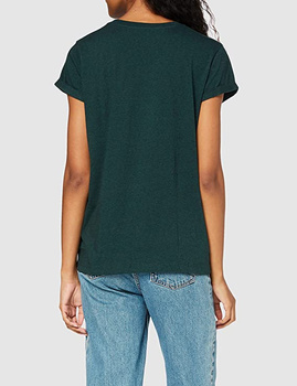 LEE V NECK TEE DAMSKI T-SHIRT KOSZULKA Z KRÓTKIM RĘKAWEM DK BOTTLE GREEN L43ITWBB 112109626