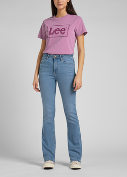 LEE REGULAR GRAPHIC TEE DAMSKI T-SHIRT KOSZULKA NADRUK PLUM L44PUZUJ 112145173