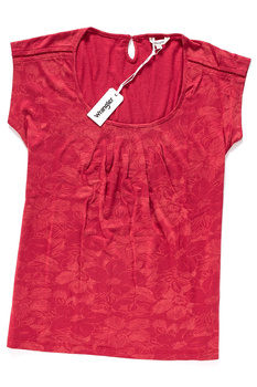 WRANGLER T SHIRT DAMSKI FEMININE T SCOOTER RED W7297DQQQ