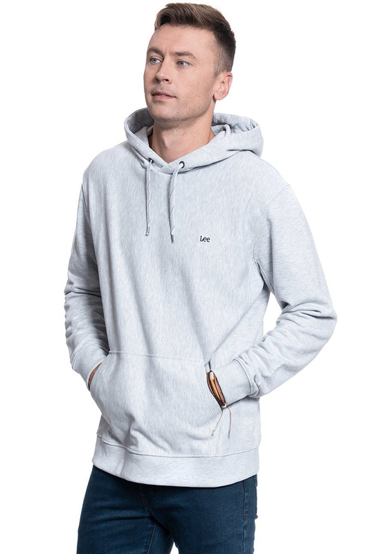 BLUZA LEE BASIC HOODIE SHARP GREY MELE L82QWO03 112122156