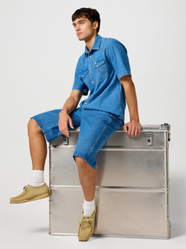 MESKIE SPODENKI WRANGLER JORT SHORTS MID STONE 112362509