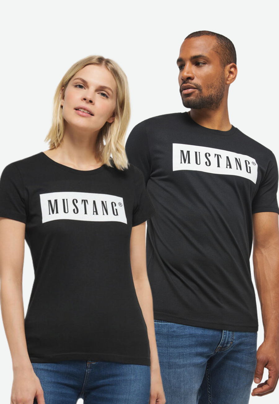 2PAK MUSTANG ALEX C / ALINA C LOGO TEE MĘSKI/DAMSKI T-SHIRT