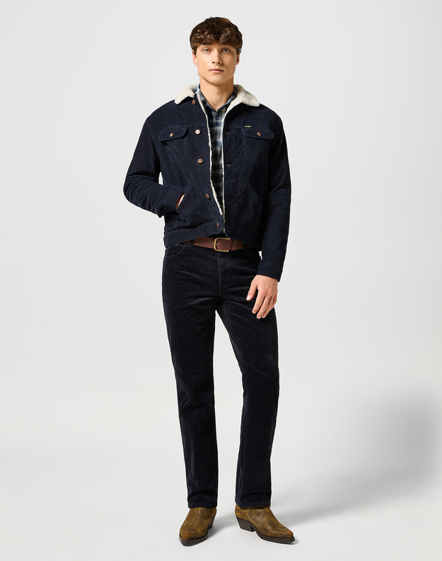 MĘSKA KOSZULA KRATA WRANGLER 1 PKT INDIGO SHIRT NAVY 112357226