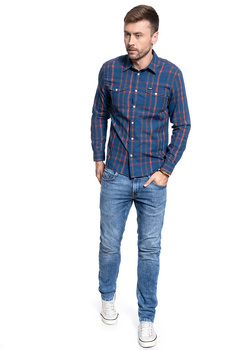 KOSZULA MĘSKA WRANGLER LS 2PKT FLAP SHIRT FORMULA RED W5A56CXWO 112130054