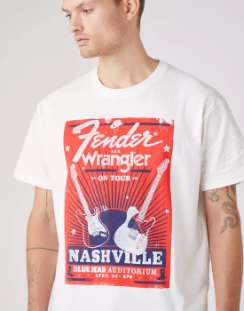 WRANGLER VINTAGE TEE MĘSKI T-SHIRT KOSZULKA NADRUK LOGO WORN WHITE W7FBGFW02 112146312