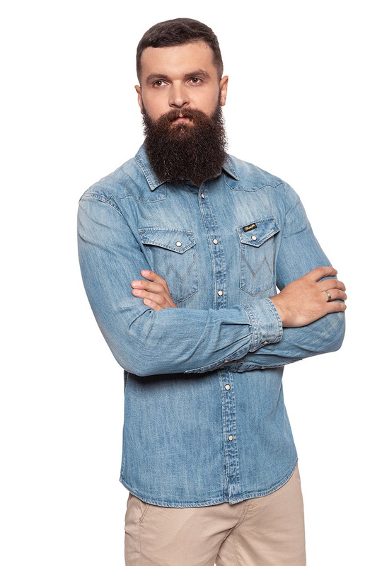 WRANGLER L/S WESTERN SHIRT SUPER BLEACH W5779O65E
