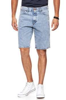 KRÓTKIE SPODENKI WRANGLER DENIM SHORT B&Y SPEEDY BLUE W14C05184 112126584