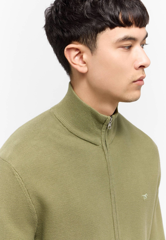 Sweter Męski Rozpinany Mustang Style Escondido Oil Green 1015476 6273 