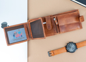 MUSTANG Denimo Wallet Side Opening With Button SKÓRZANY PORTFEL POJEMNY MA KARTY PREMIUM RFID