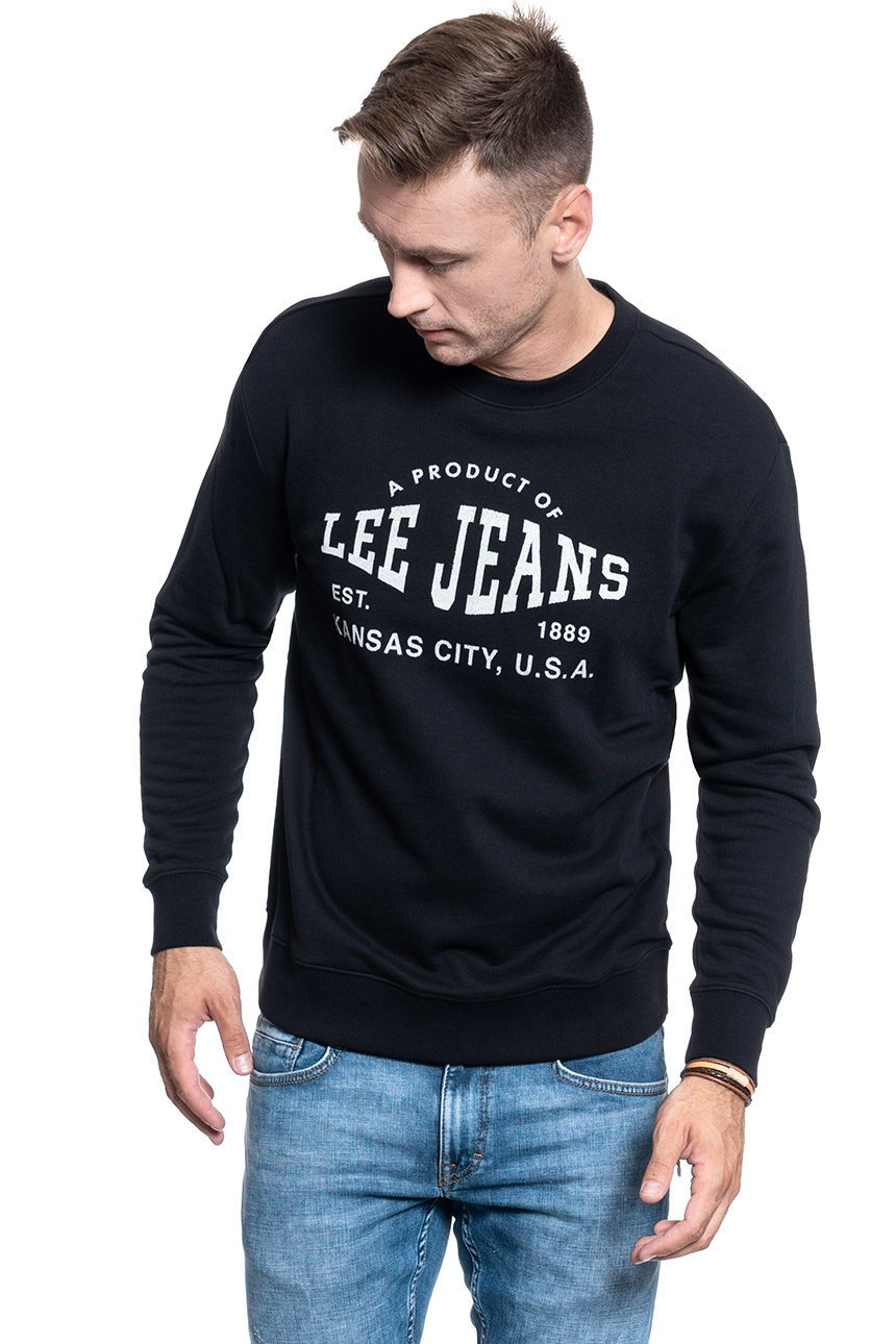 MĘSKA BLUZA LEE LOGO CREW SWS BLACK L81NEJ01 112121861 L81NEJ01 112121861