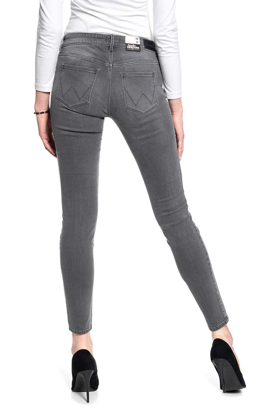 SPODNIE DAMSKIE WRANGLER SKINNY SKY GREY W28KKS74H 112128299