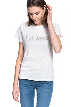 DAMSKI T-SHIRT LEE WHITE CANVAS L40GWM59 112108550