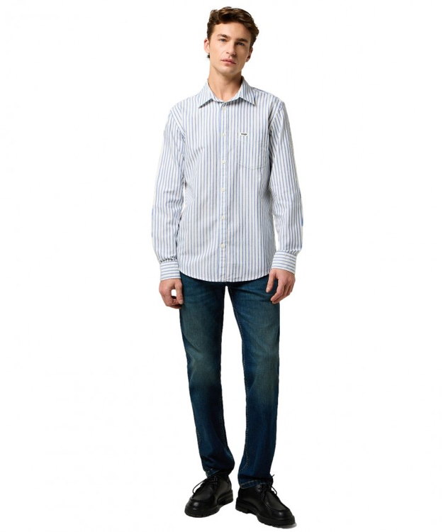 MESKA KOSZULA WRANGLER 1 PKT SHIRT BLUE OXFORD 112372981