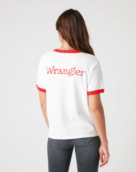 DAMSKA KOSZULKA WRANGLER RELAXED RINGER FLAME RED S W7S0DRR06 112132110