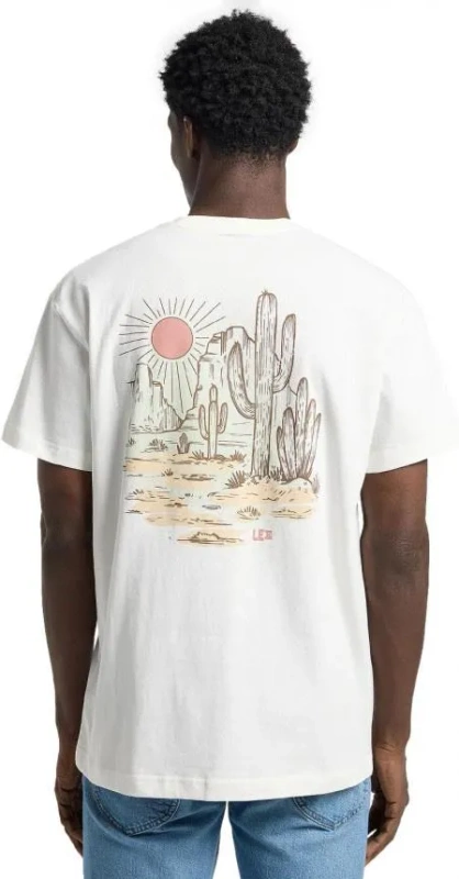 MESKA KOSZULKA LEE RELAXED GRAPHIC TEE ECRU 112364580