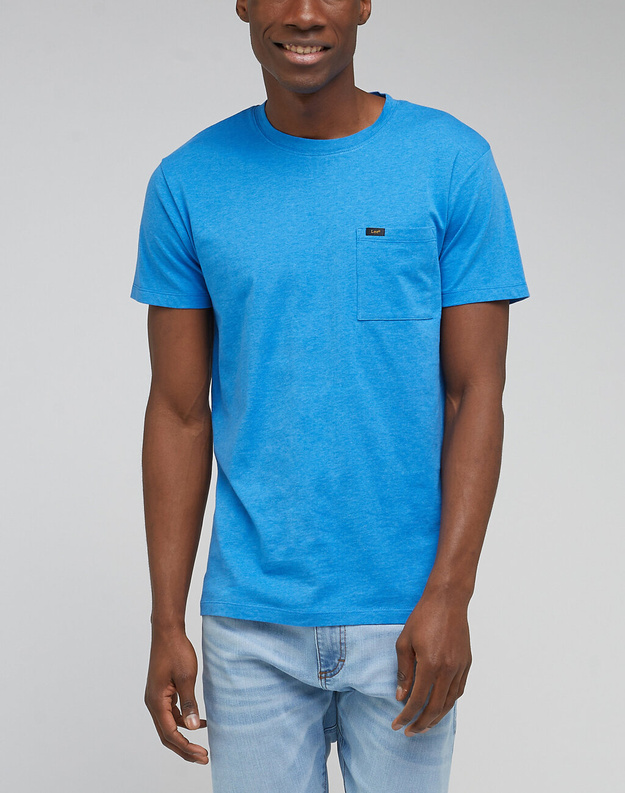LEE ULTIMATE POCKET TEE MĘSKI T-SHIRT KOSZULKA LOGO LIGHT BLUE L66JWTA13 112330630