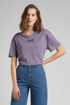 LEE RELAXED CREW TEE DAMSKI T-SHIRT WASHED PURPLE L43PBYTZ 112143995