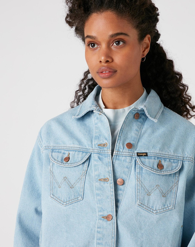 WRANGLER WESTERN UTILITY JACKET DAMSKA KURTKA JEANSOWA CLOUD NINE W427MC25E 112128831