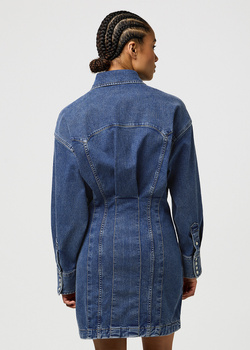 DAMSKA SUKIENKA JEANSOWA WRANGLER DARTED SKIRT DRESS SAPPHIRE TRACE 112370802