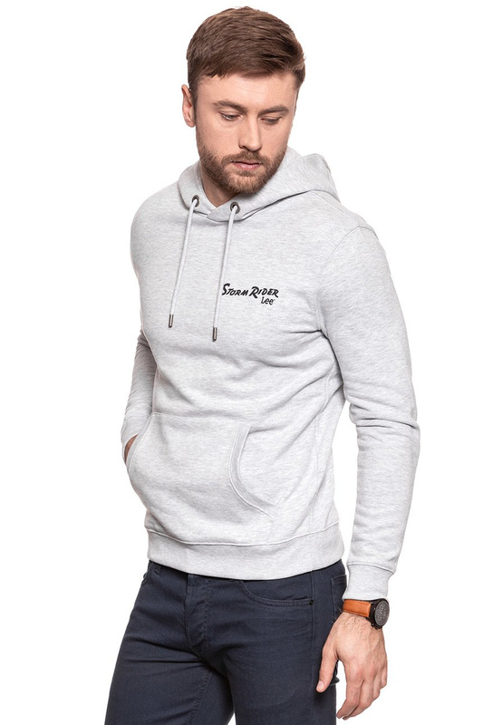 BLUZA MĘSKA LEE STORM RIDER HOODY SHARP GREY MELE L81FUB03 112121732