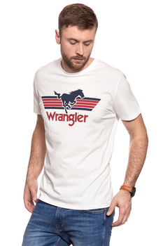 KOSZULKA WRANGLER GRAPHIC LOGO TEE OFF WHITE W7B27FK02 112131437