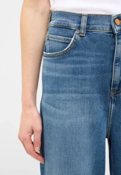 Damskie Spodnie Jeansowe Mustang Style Luise Wide Denim Blue 1016553 5000 521