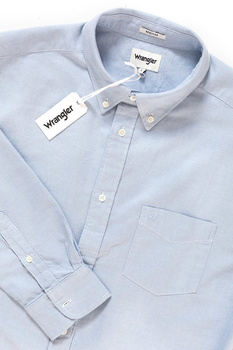 KOSZULA WRANGLER LS 1PKT BUTTON DOWN FADED DENIM W5883BMAN 112129626