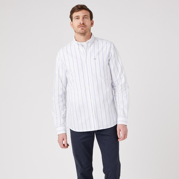 WRANGLER BUTTON DOWN SHIRT MĘSKA KOSZULA MATERIAŁOWA W PASKI W5B1BMX12 112320844