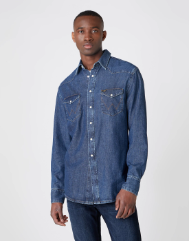 MĘSKA KOSZULA JEANSOWA WRANGLER 27MW ICON SHIRT GOOD DAY W5MS1W106 112130237