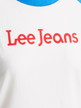 LEE DAMSKA KOSZULKA RAGLAN TEE DIPPED BLUE L43NEHLA 112109697