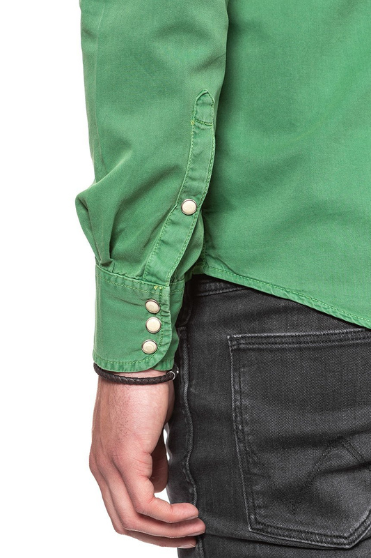 WRANGLER WESTERN SHIRT FAIRWAY GREEN W5965MV1Q