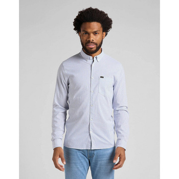 LEE SLIM BUTTON DOWN MĘSKA KOSZULA MATERIAŁOWA W PASKI BRIGHT WHITE L66XOGLJ 112145398