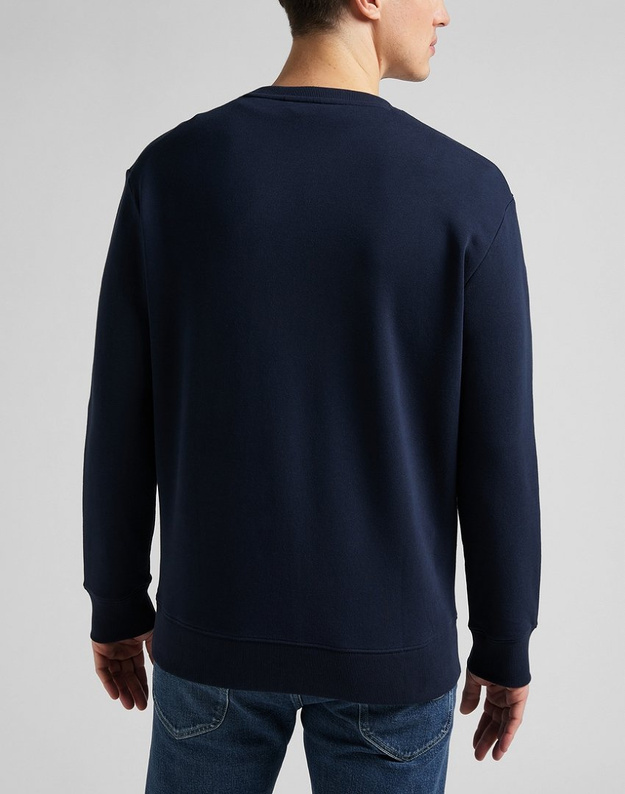 LEE WOBBLY SWS MĘSKA BLUZA KLASYCZNA LOGO NAVY L81MSP35 112145599