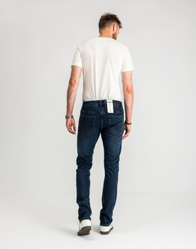 Męskie Spodnie Jeansowe Tom Tailor Josh Dark Stone Blue Black Denim 1021434 10173