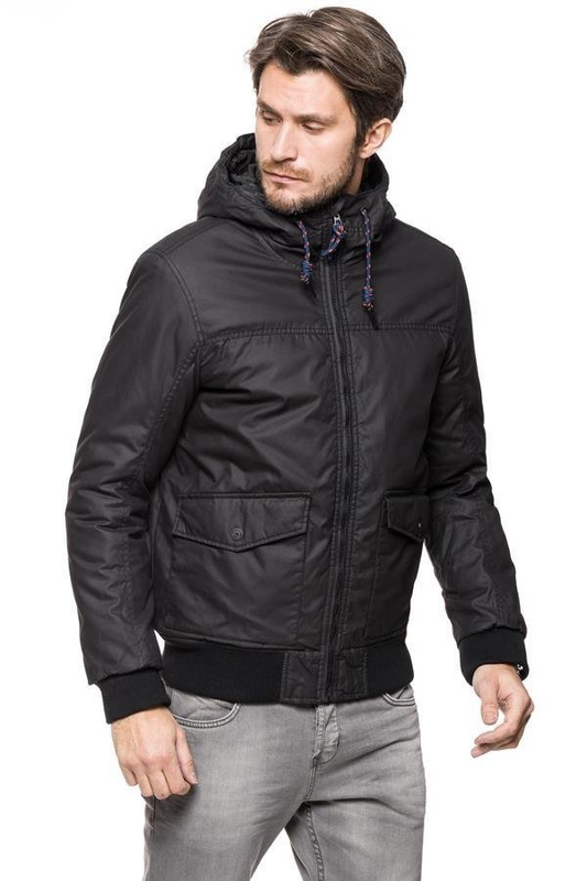 TOM TAILOR WAX COTTON SCHOOL JACKET BLACK 3522242.00.12 COL. 2999